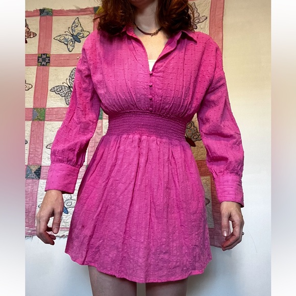 Hot Pink Mini Dress Small - Picture 1 of 6